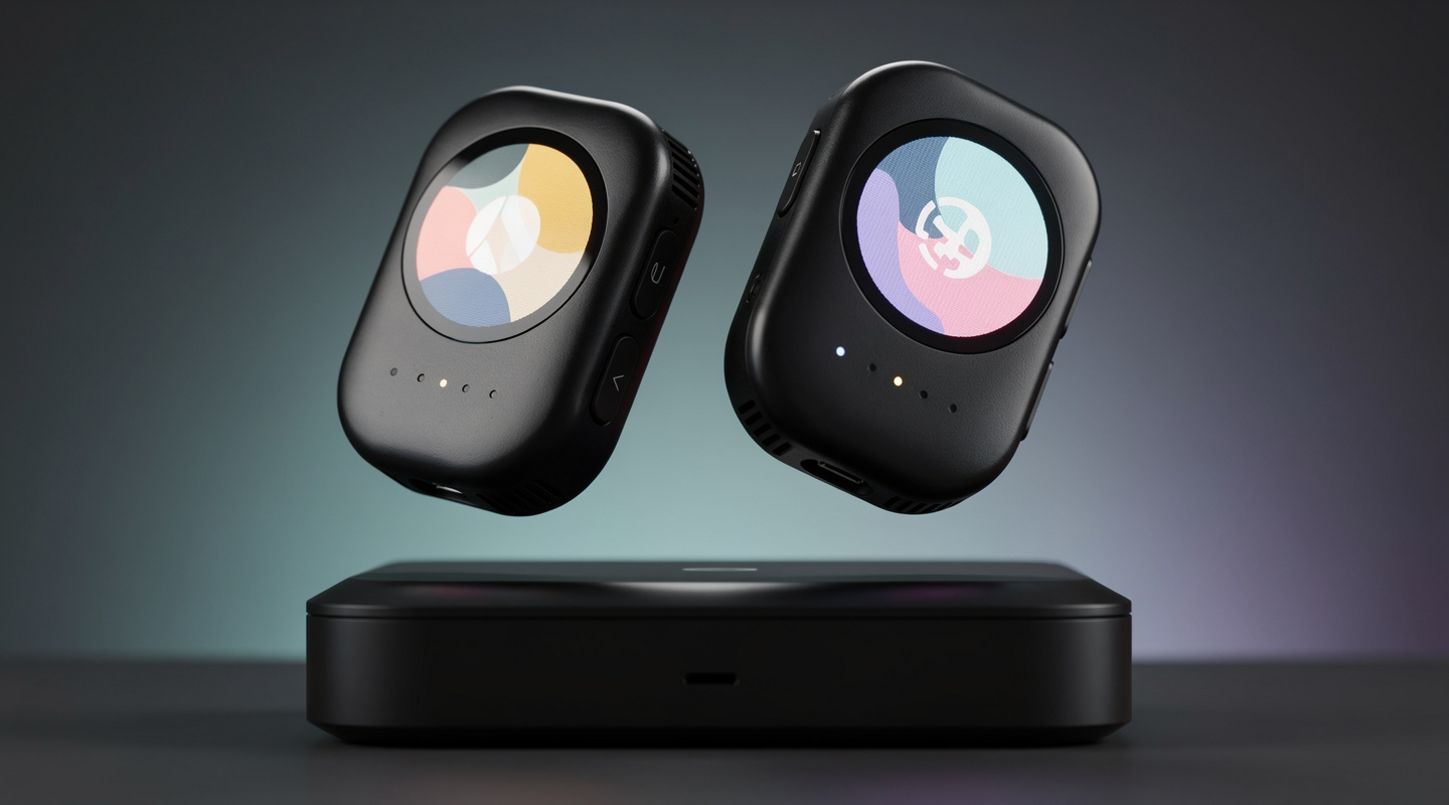 Insta Ringing Screen Insta360 just revealed wireless mics with E Ink screens at NAB 2026 ...
