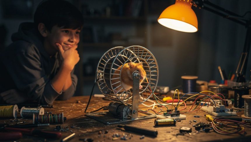 Teenager quietly built a hamster-powered phone charger that actually works — and his pet has no idea